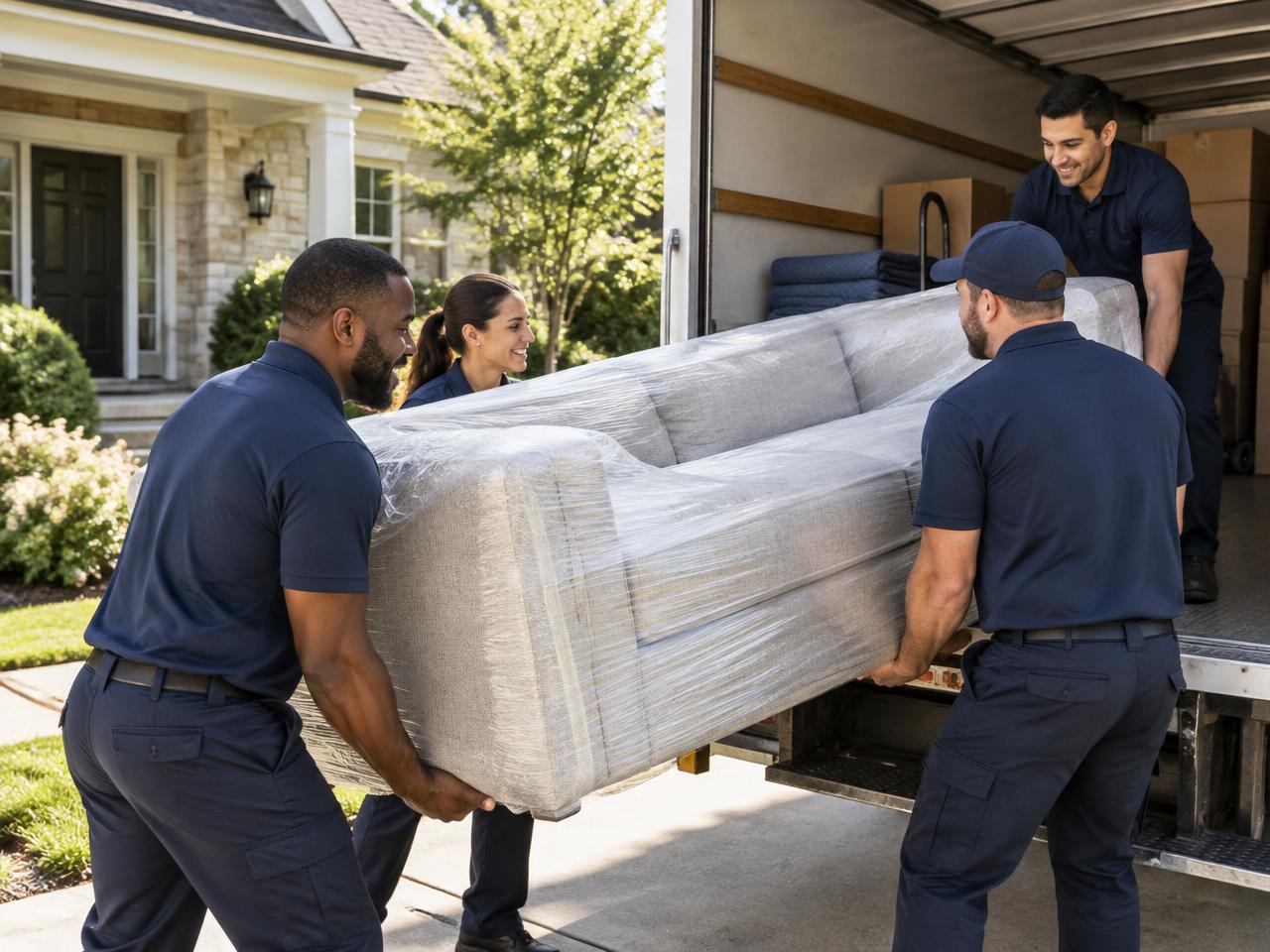 Moving crew at work